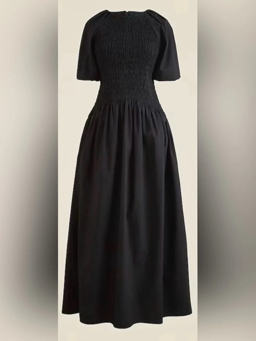 J.Crew Meadow dress in cotton poplin in black